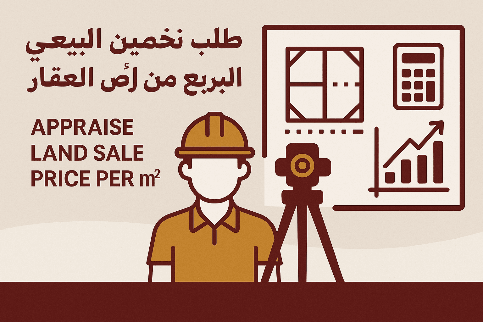 طلب تخمين الثمن البيعي للمتر المربع من أرض العقار