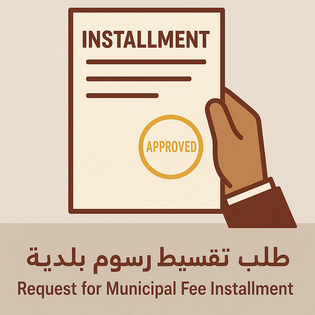طلب تقسيط رسوم بلدية