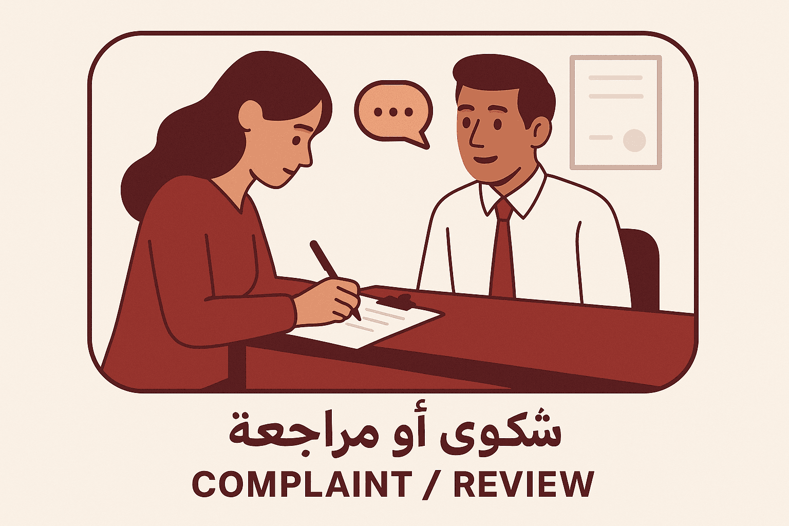 شكوى أو مراجعة